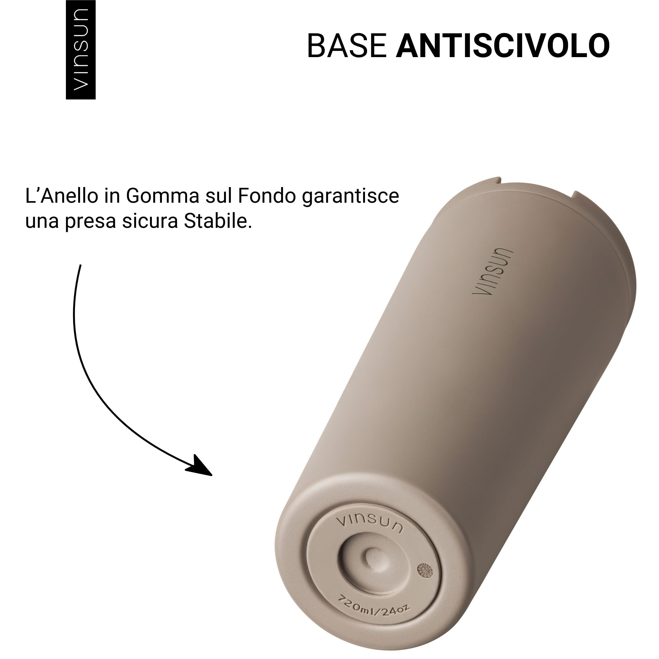 VINSUN Tazza Termica con Cannuccia 480ml - Acciaio Inox, Prova di Perdite, Isolamento a Doppia Parete, Leggera - Termos Caffè Due Coperchi per Viaggio