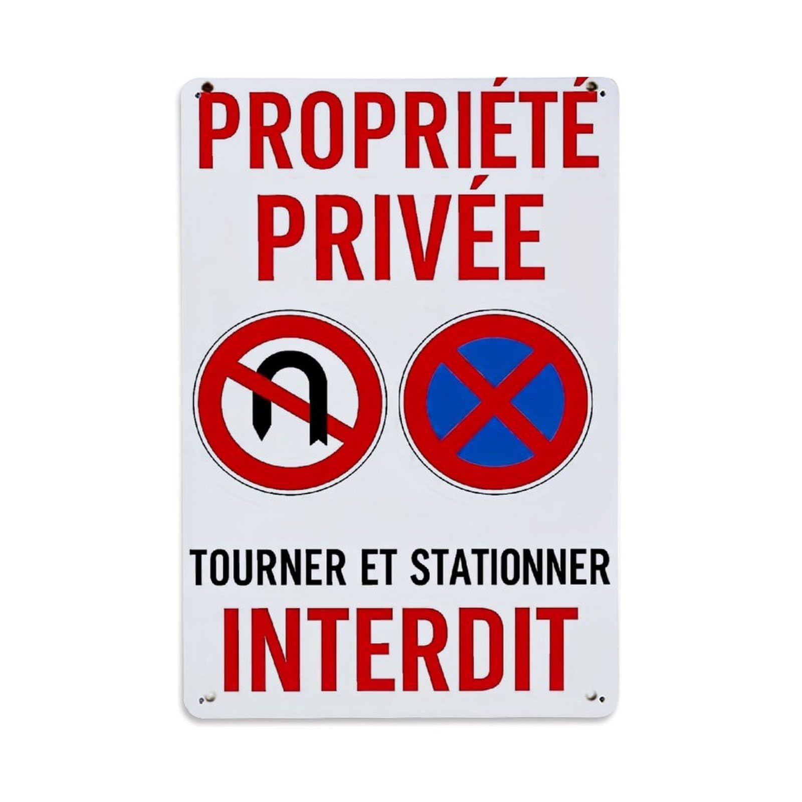 Private Property No Turning Parking Retro Metal Tin Sign, Vintage Metal Poster for Bar, Home, Man Cave, Kitchen, Laundry Room Art Decor 8x12 Inch