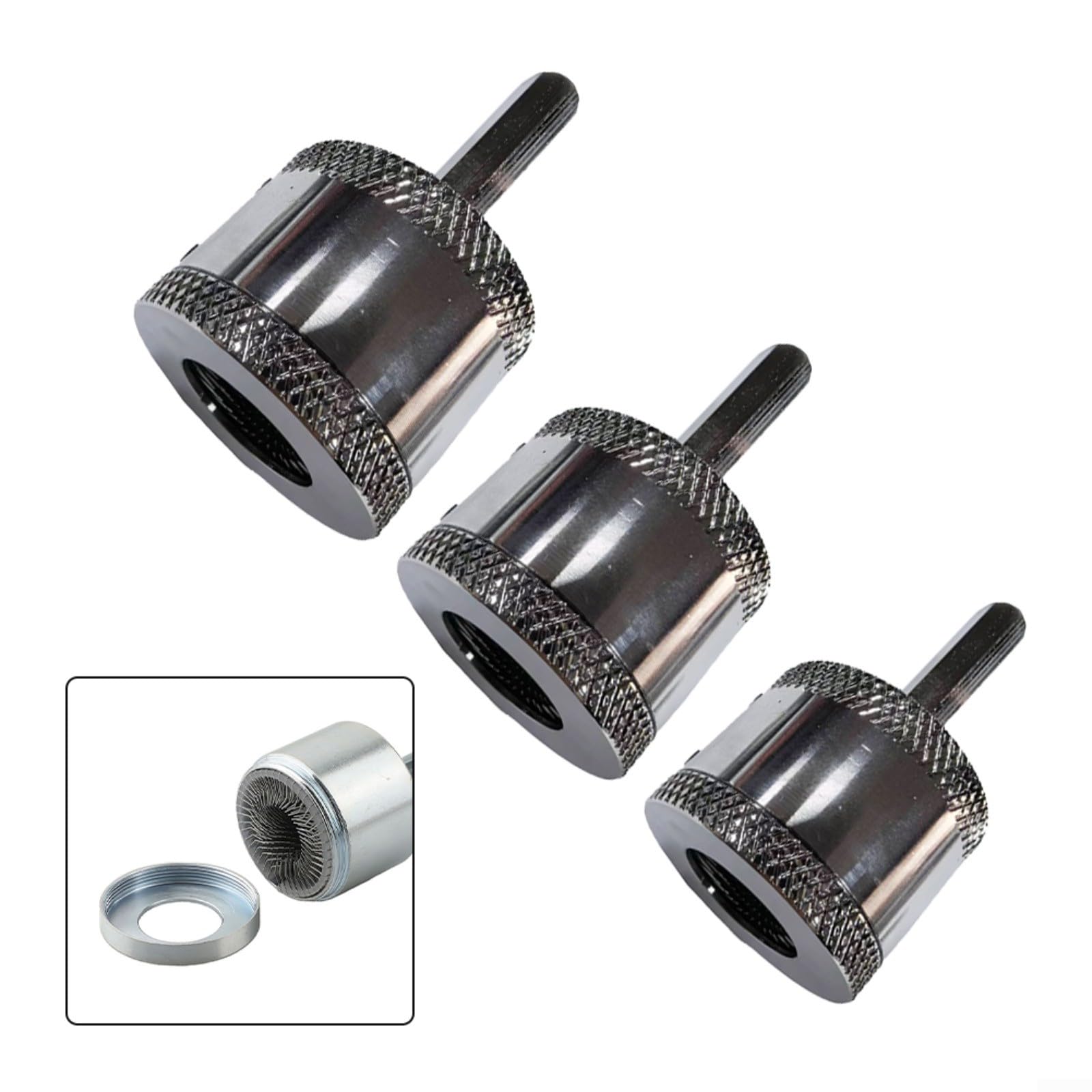 Limpiador de tuberías de cobre, juego de limpiador de tuberías de metal de 15 mm, 22 mm, 25 mm para taladro eléctrico, cepillo de limpieza de tubos de cobre, herramienta de desbarbado para