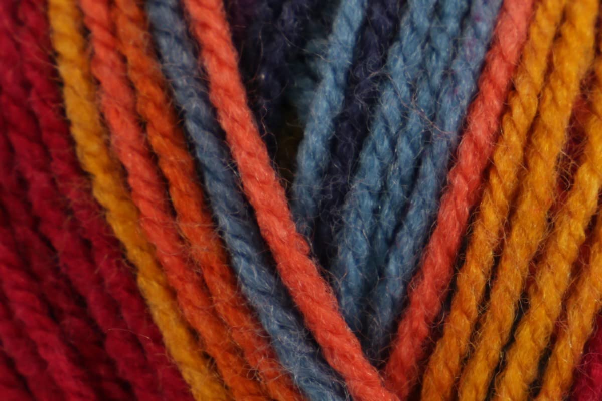 Ovillo de lana acrílica Stylecraft Merry Go Round DK multicolor de 100g para tejer, pack de 5