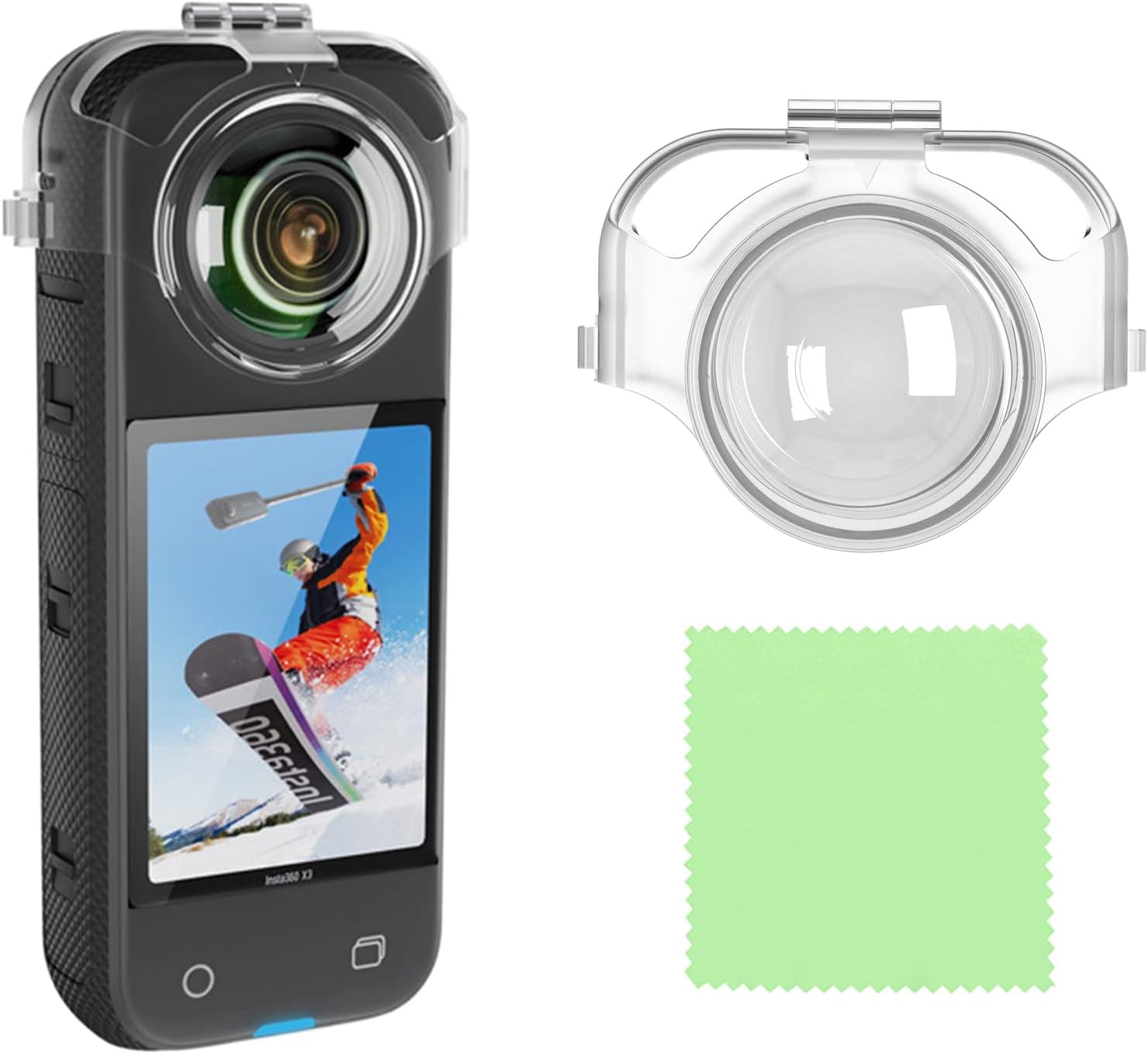 Gaekol Insta360 X3 Lens Protector, WaterProof Insta360 X3 Lens Guard