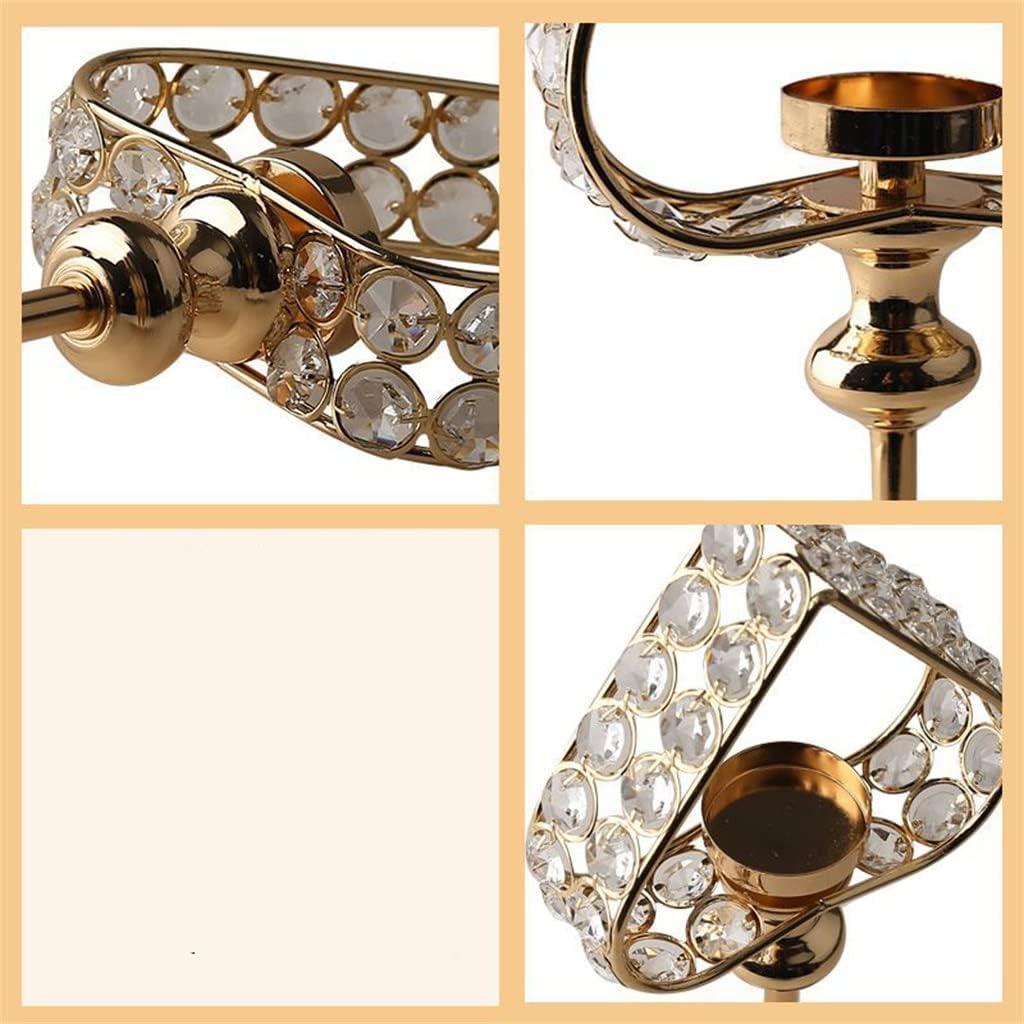 Candlestick Ornaments Nordic Iron Crystal Candle Table European Heart Candlestick Candlelight Dinner Western Restaurant Utensils