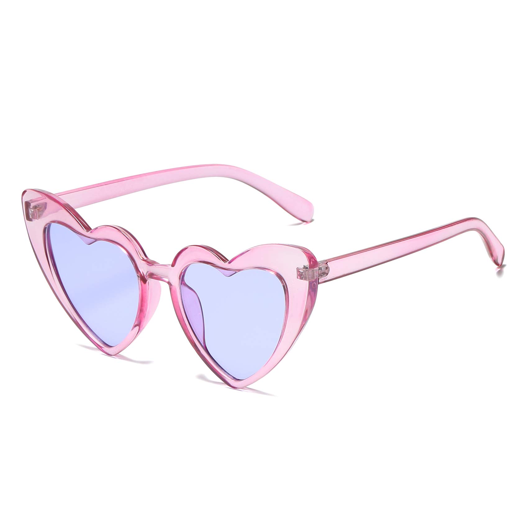 Heart Sunglasses for Women Trendy Cat Eye Love Shaped Sunglasses Vintage Lovely Retro Cute Sun Glasses