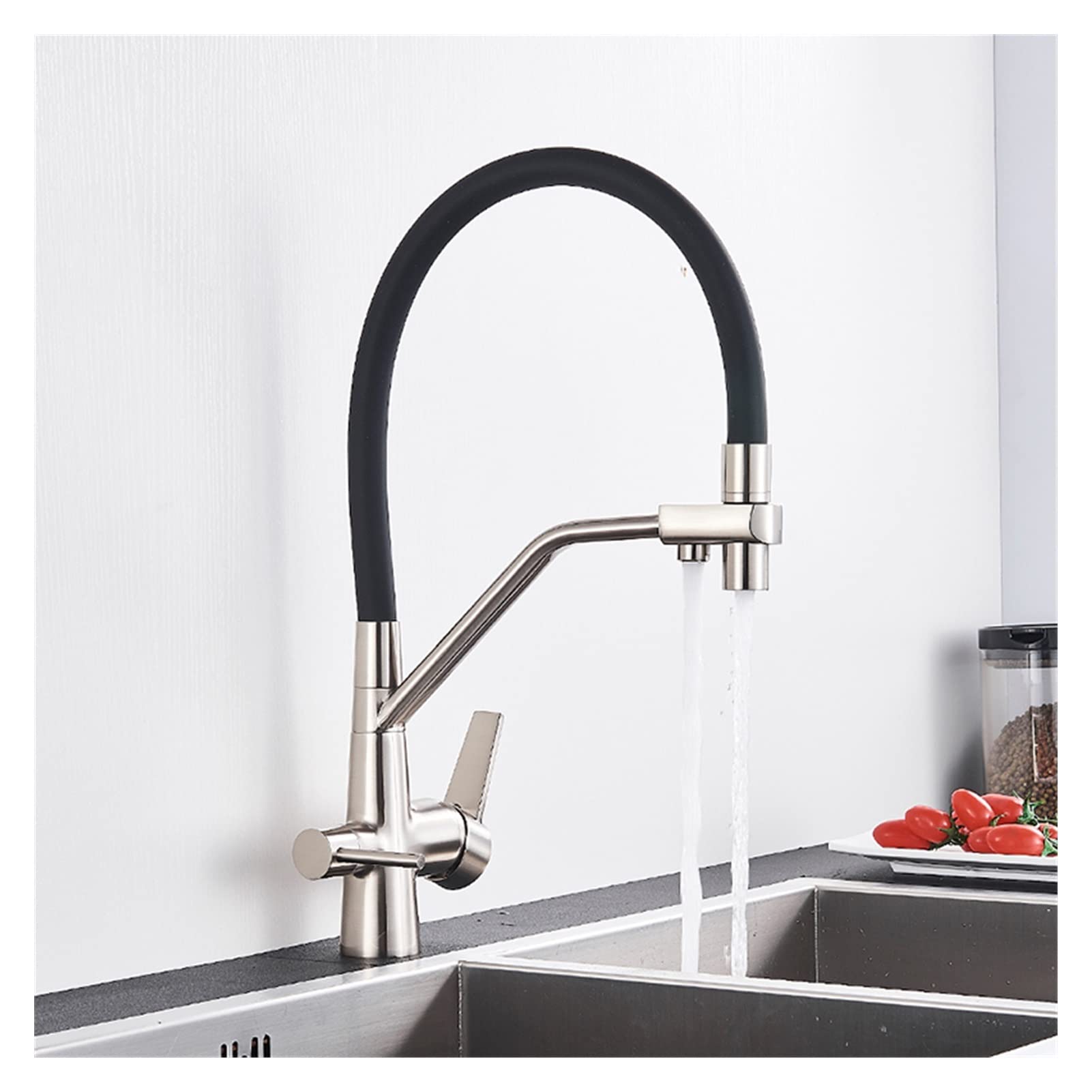 Robinet de purification d'eau pour une cuisine saine et un évier rotatif