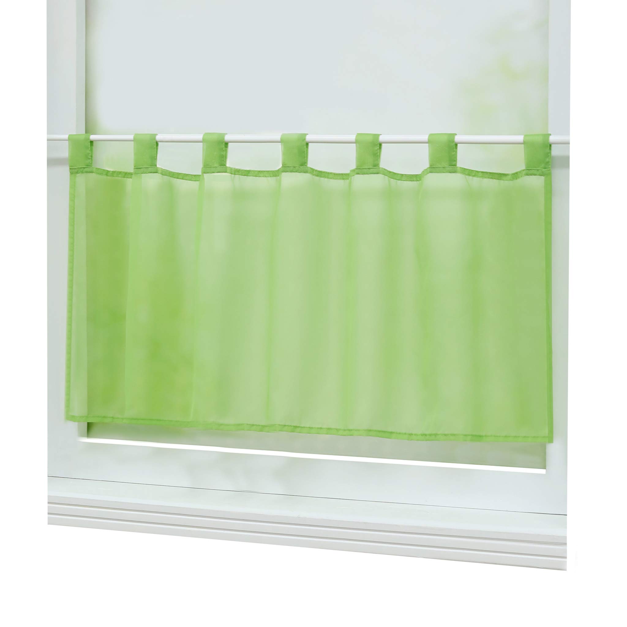 Joyswahl Scheibengardine Voile Bistrogardine »Eva« Unifarbige Kurzstore Transparente Gardine Stores 1er Pack