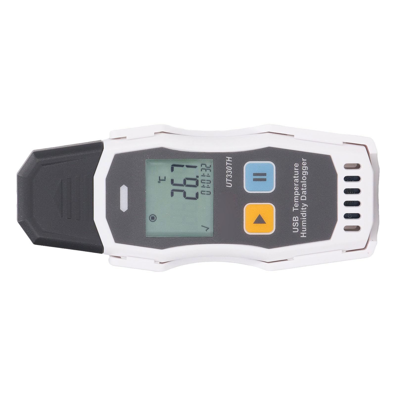 Tester Temperatury Miernik Wilgotności ABS Rejestrator Danych 64 000 Rekordów Wodoodporny Czujnik IP65 Rejestracja od 10 S do 24 Godzin w Domowych Laboratoriach Magazynowych Szklarnie