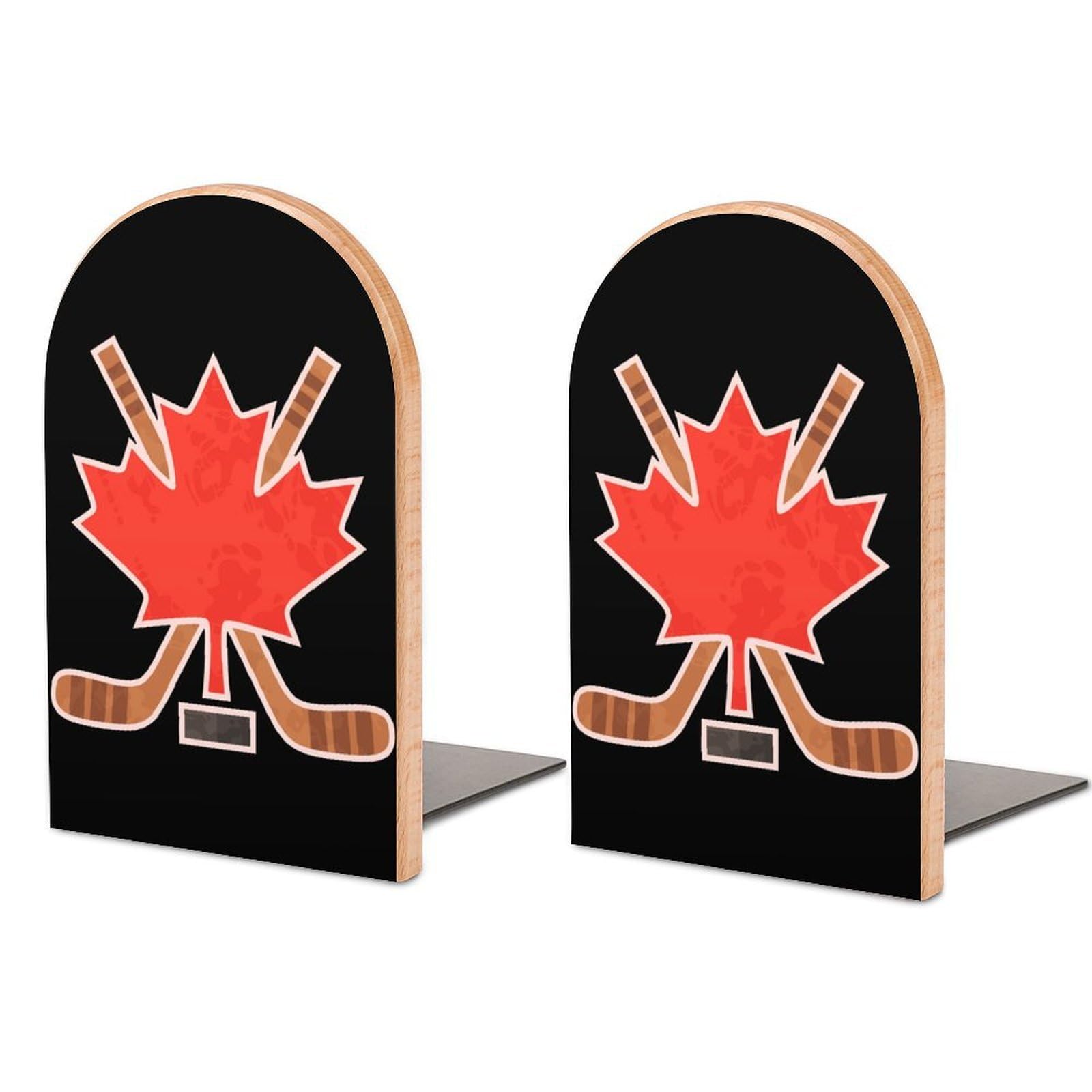 Nclqvjxzkhw Style Canada Maple Hockey Book Ends For Shelves Bookends Bookshelf Holder Stand Books Stopper Home Office Decor