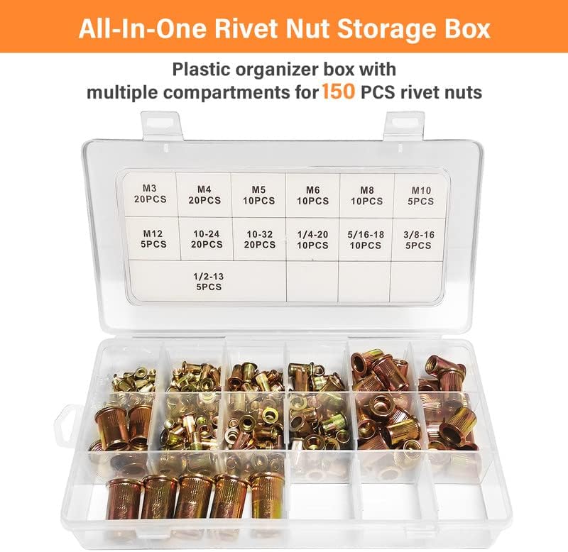 Miniatura 3 de FOREVTL Kit de herramientas de tuerca de remache y herramienta de ajuste de pernos Molly