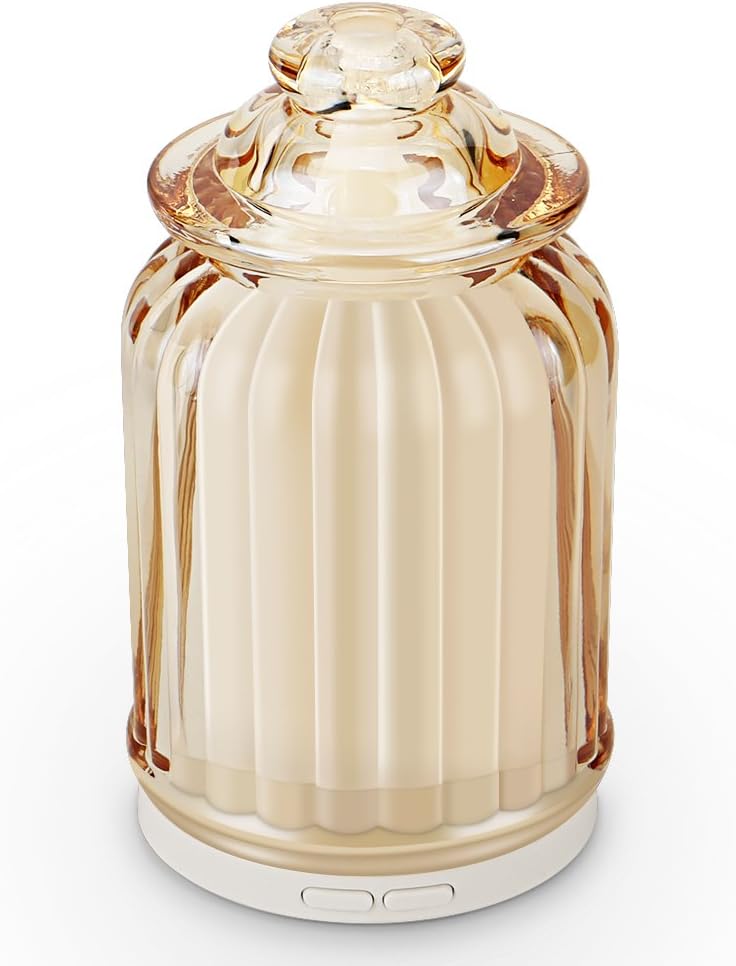 AromaAllure Glass Ultrasonic Aromatherapy Diffuser, Champagne Humidifier Diffuser for Home, Office, Car, Travel