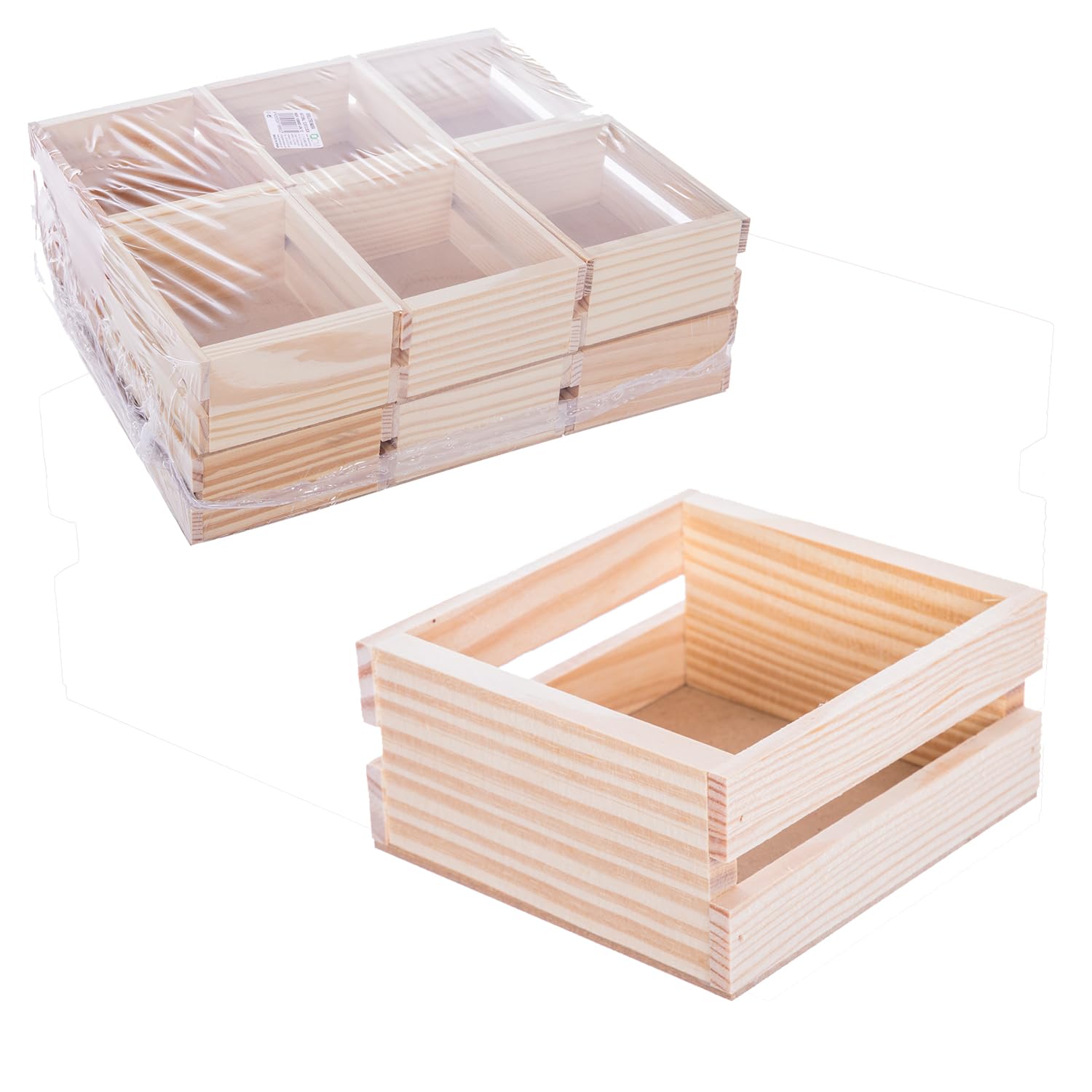 TWO TIGERS | Servilleteros Individuales Cuadrados | Madera con Listones | 12 Unidades | Tamaño: 11,5 x 12,5 x 6 cm | Ideal Para Hostelería Bares Restaurantes | Para Servilletas Cocktail 10 x 10 cm