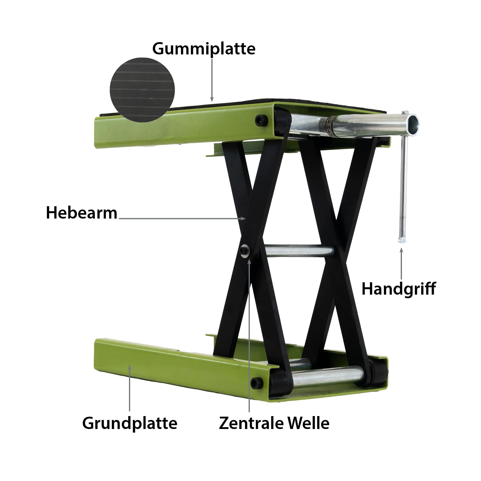 TRUTZHOLM Motorradheber höhenverstellbar 95-370mm bis 500 kg Traglast Scherenheber Montagebock Fahrradreparatur Scherenheber für die Motorradwartung Hubtisch mit Gummipolster