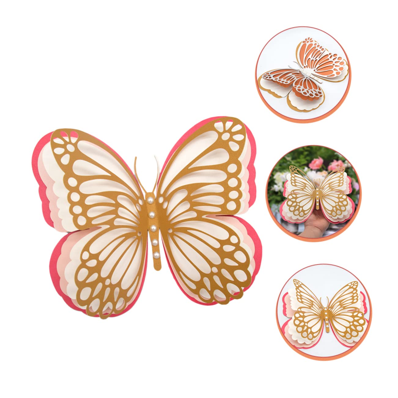 DOITOOL 5 Stücke Schmetterling Aufkleber Decals Selbst-adhesive 3d Schmetterlinge Dekorative Dekorationen Für Home