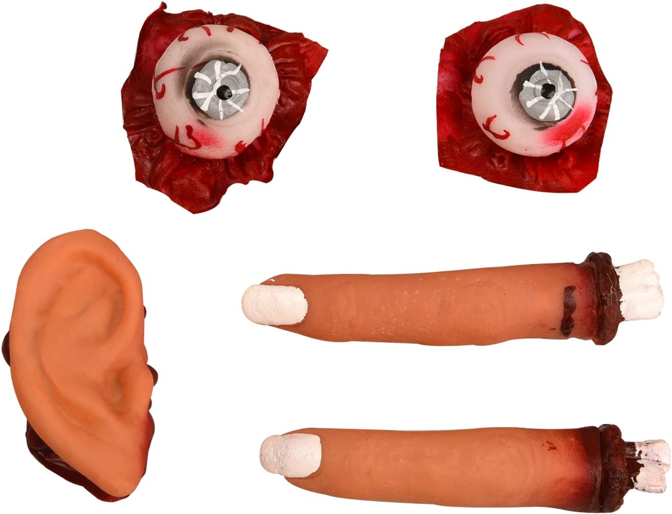 Bloody Fake Broken Body Parts Human Body Parts Finger Ear and Eyeball for Halloween Haunted House Decorations