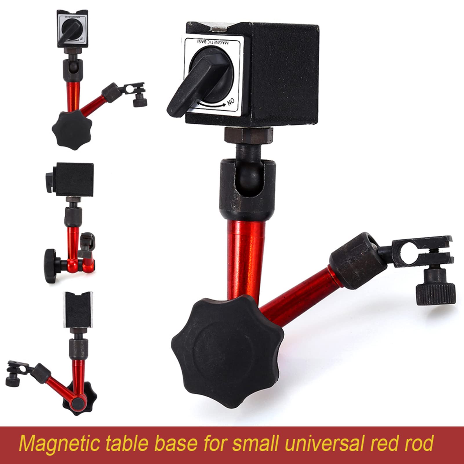 Uchwyt Czujnika Zegarowego, Czujnik Zegarowy z podstawą magnetyczną 13 * 7 * 3cm Profesjonalny Mini Uchwyt Magnetyczny do Miernika Cyfrowego ze Stojakiem