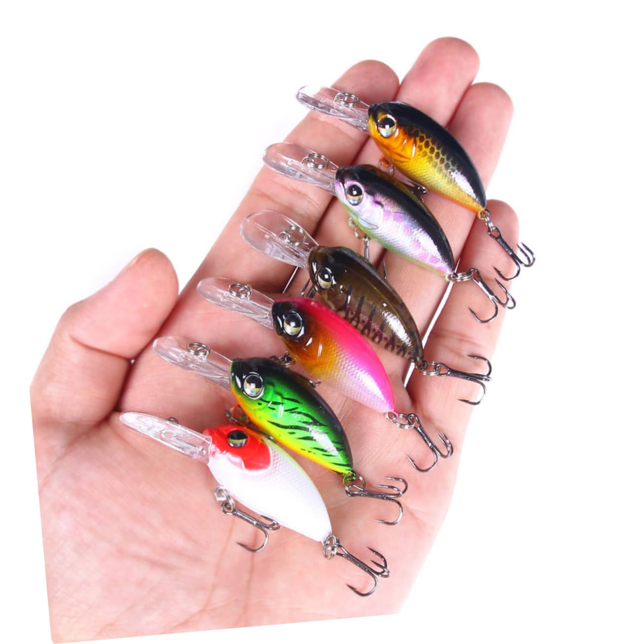 Leurre Appât Bleu Plongeur Leurres Hochet Poisson Trousse Vairon Attaquer Plongée Artificiel Appâts De Pêche Flottants Appâts De Pêche en Plastique Abdos Coloré