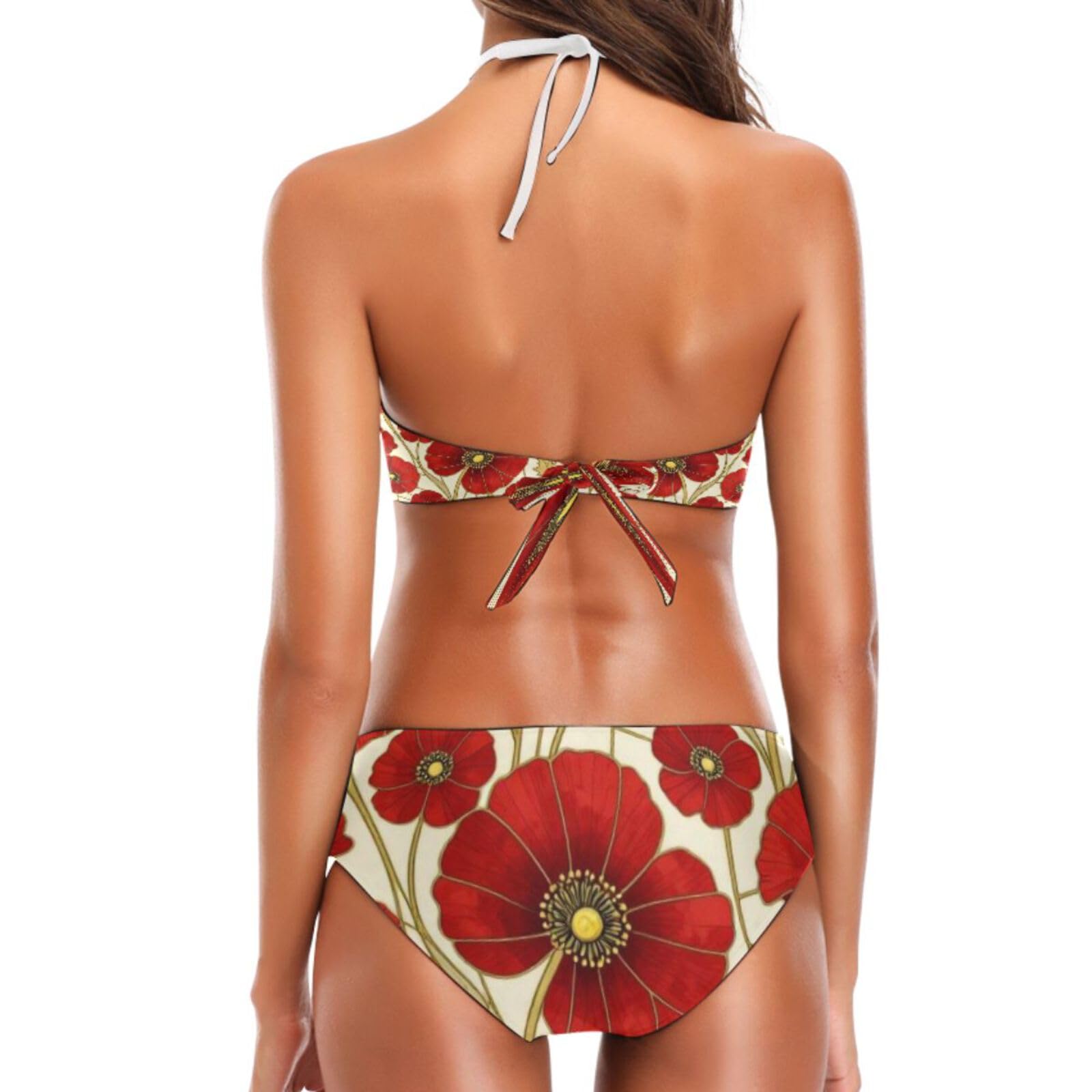 Regulowane trójkątne bikini wiązane z boku wiele rozmiarów S-XXL