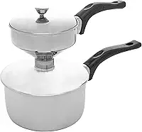 LYOR - Cuscuzeira Individual de Aço Inox 25cm x 12cm x 17,5cm