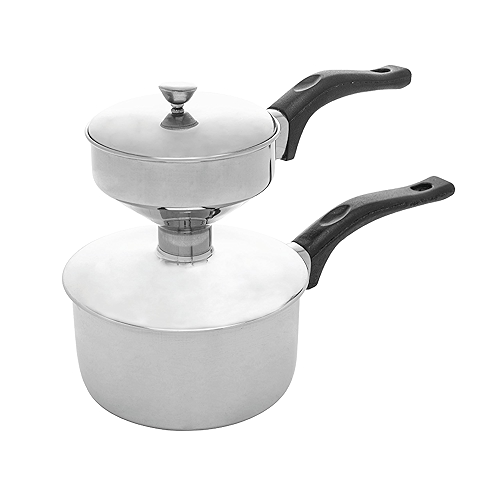 LYOR - Cuscuzeira Individual de Aço Inox 25cm x 12cm x 17,5cm