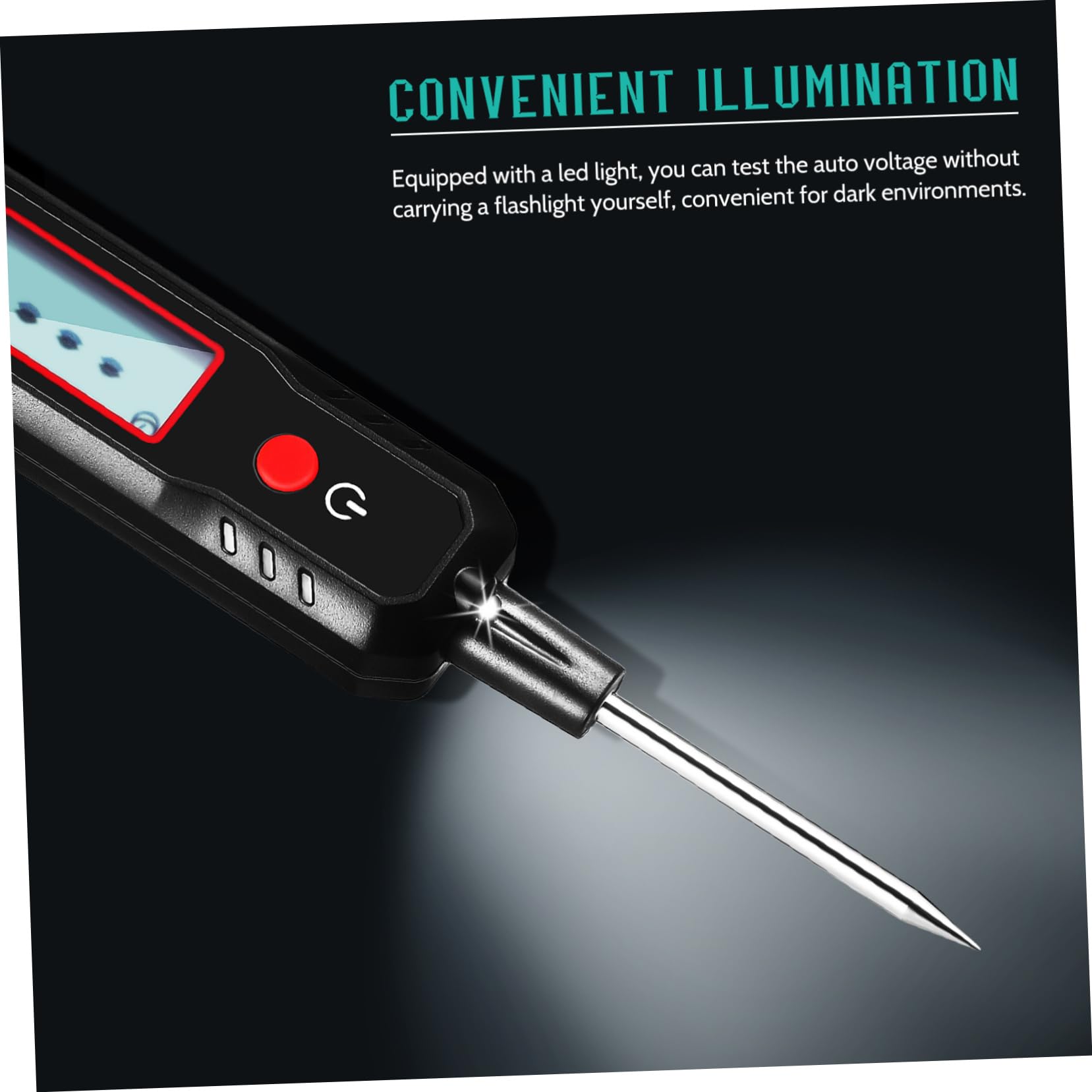 Artibetter Probador De Luz Automotriz Comprobador De Voltaje Cable De Resorte Construcción Duradera