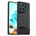 Pikkme Back Cover for Motorola Moto Edge 60 5G / Motorola Moto Edge 60 Fusion 5G Camera Protection 3D Hexa Cube Design Silicone Protective Bumper Case (Black) gallery image