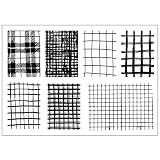 NZJ Memo Frame Message Board Gird Form Background Clear Stamps for Card Making Scrapbooking Crafting