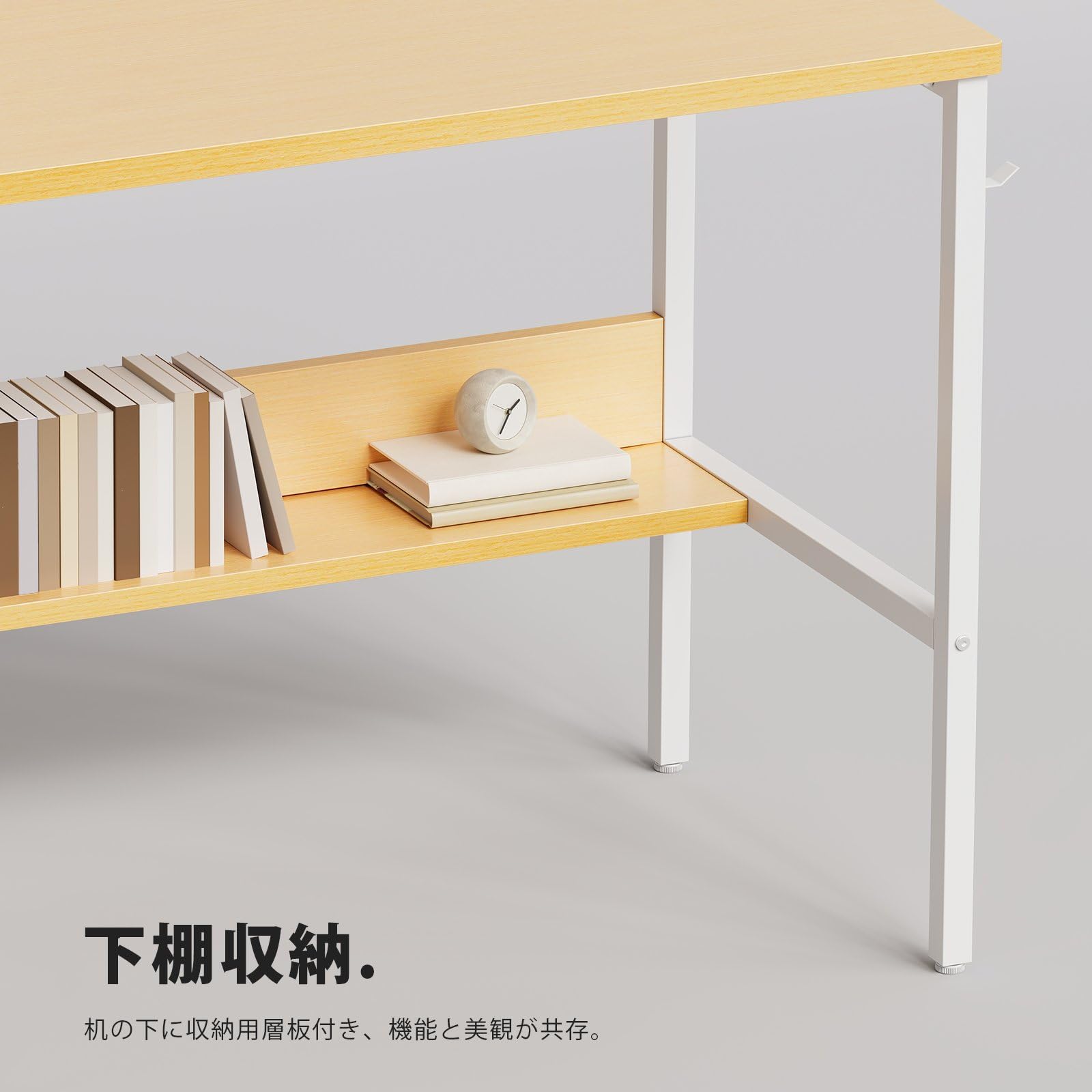 Amazon | YeTom 机 pcデスク ラック付きデスク パソコンデスク つくえ
