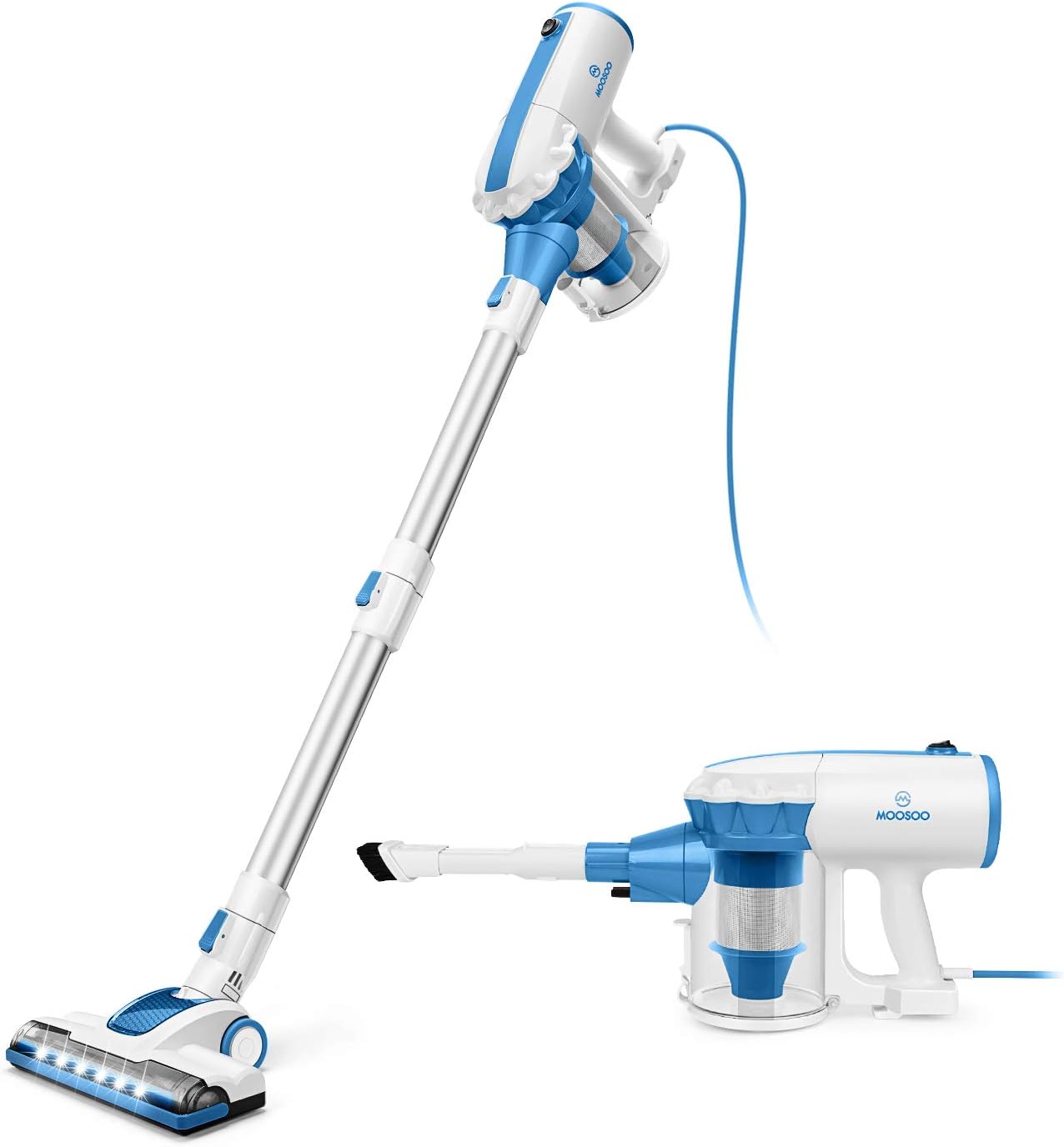 Amazon Co Jp モーソー 掃除機 17000pa 最強吸引力moosoo D601超軽量 サイクロン式 自走式ヘッド搭載 スティッククリーナー 2way 5mコード Hepaセット付き Pse認証済 ホーム キッチン