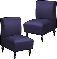 Vista 16 de Funda para Silla de Acento sin Brazos, Funda Elástica para Silla Súper Ajuste, Funda Protectora de Muebles para Silla sin Brazos para Sala de Estar