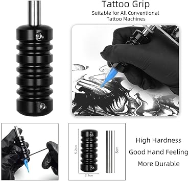 Coil Tattoo Machine Kit with Power Supply - Complete Tattoo Starter Kit, Liner and Shader Machines, Adjustable Power Unit and Accessories for Practice