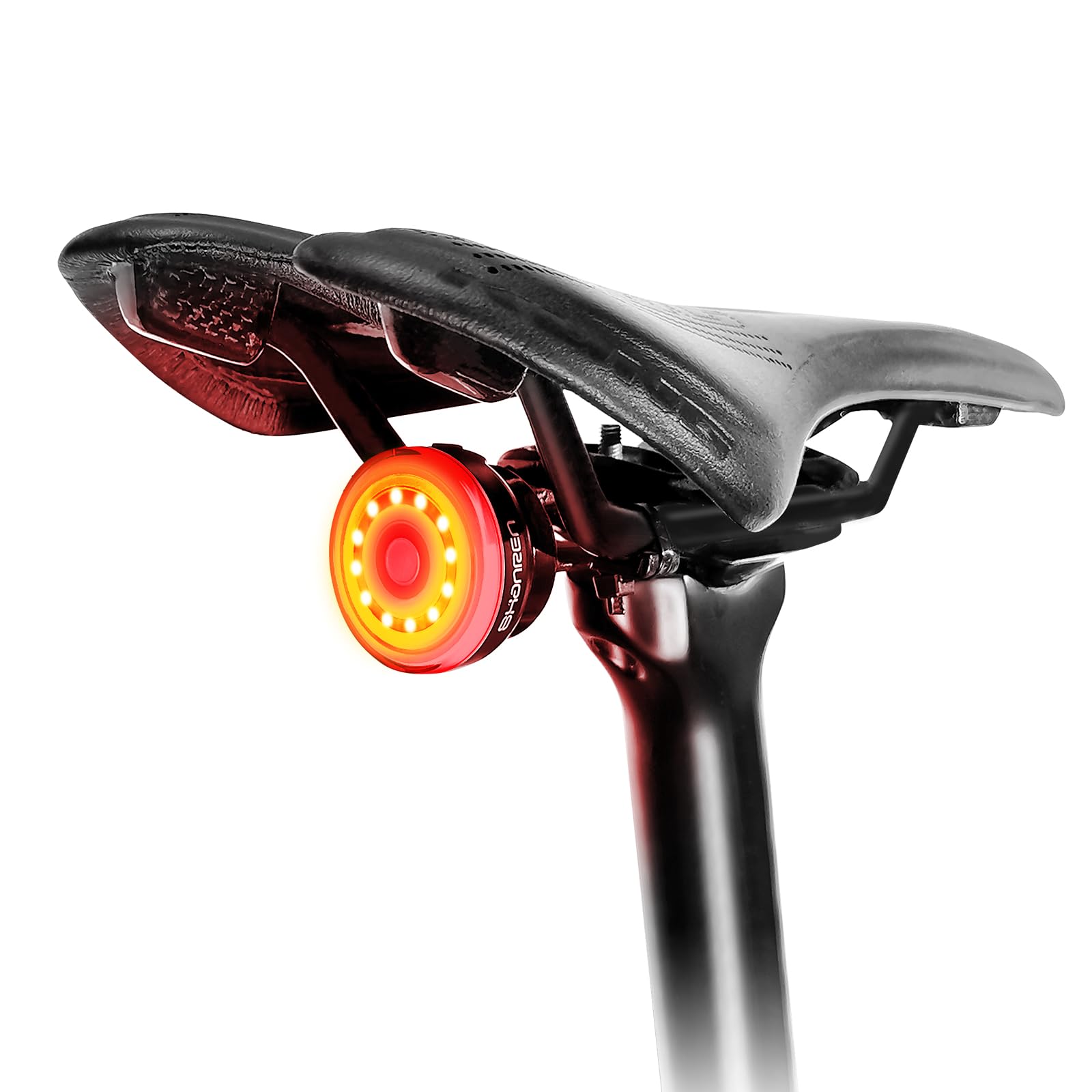 SHANREN Raz Pro Smart Bici Fanale posteriore, allarme di frenata, Auto-Group-Sync bicicletta con sensore luce, supporti opzionali per luce da reggisella/sella/casco, LED ricaricabile impermeabile