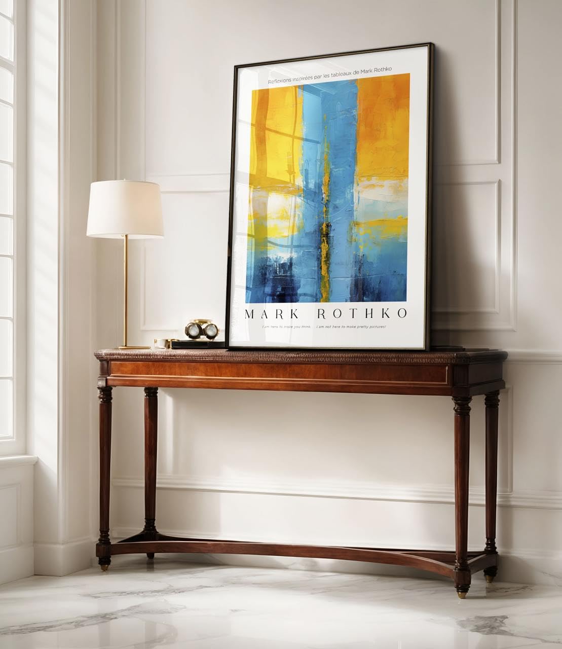 ARTINSPIRIO Mark Rothko Kunstdruck, Blau und Gelb, Ungerahmt (60x80 cm)