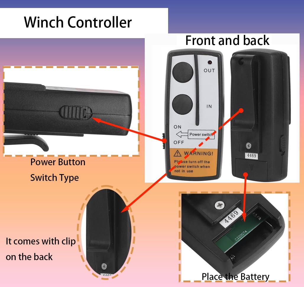 BigKing Controller per Verricello, Salpa Ancora per Salpa Ancora Telecomando Wireless Switch Trim Controller Accessorio per Barche Marine