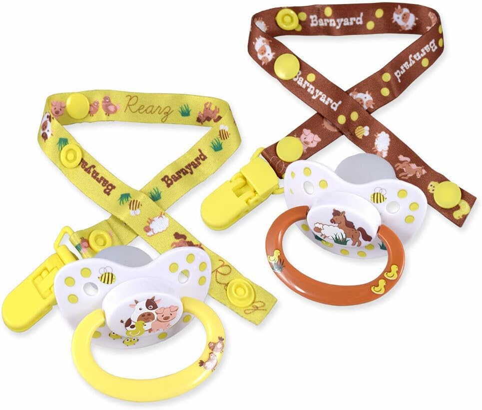 Barnyard - Adult Pacifier with Lanyard and Clip (2 Pack)