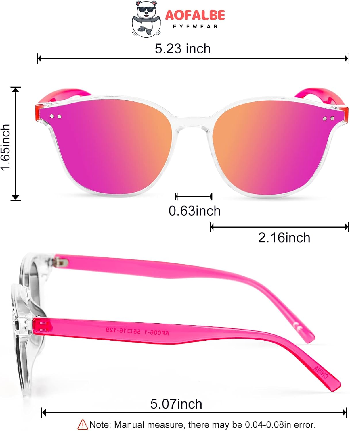 Kids Sunglasses, Sunglasses for Kids Children, Mirrored Sunglasses for Girls Boys Toddler UV400 Age 3-10 - Image 6