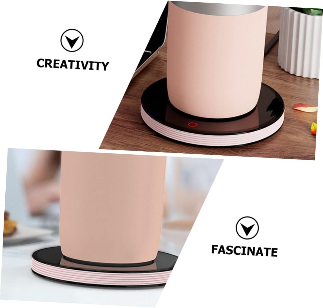 SOLUSTRE Convenient Cup Warmer Temperature Settings Delicate Coffee Heater for Office Use for Keeping Beverages Warm Day Compatible