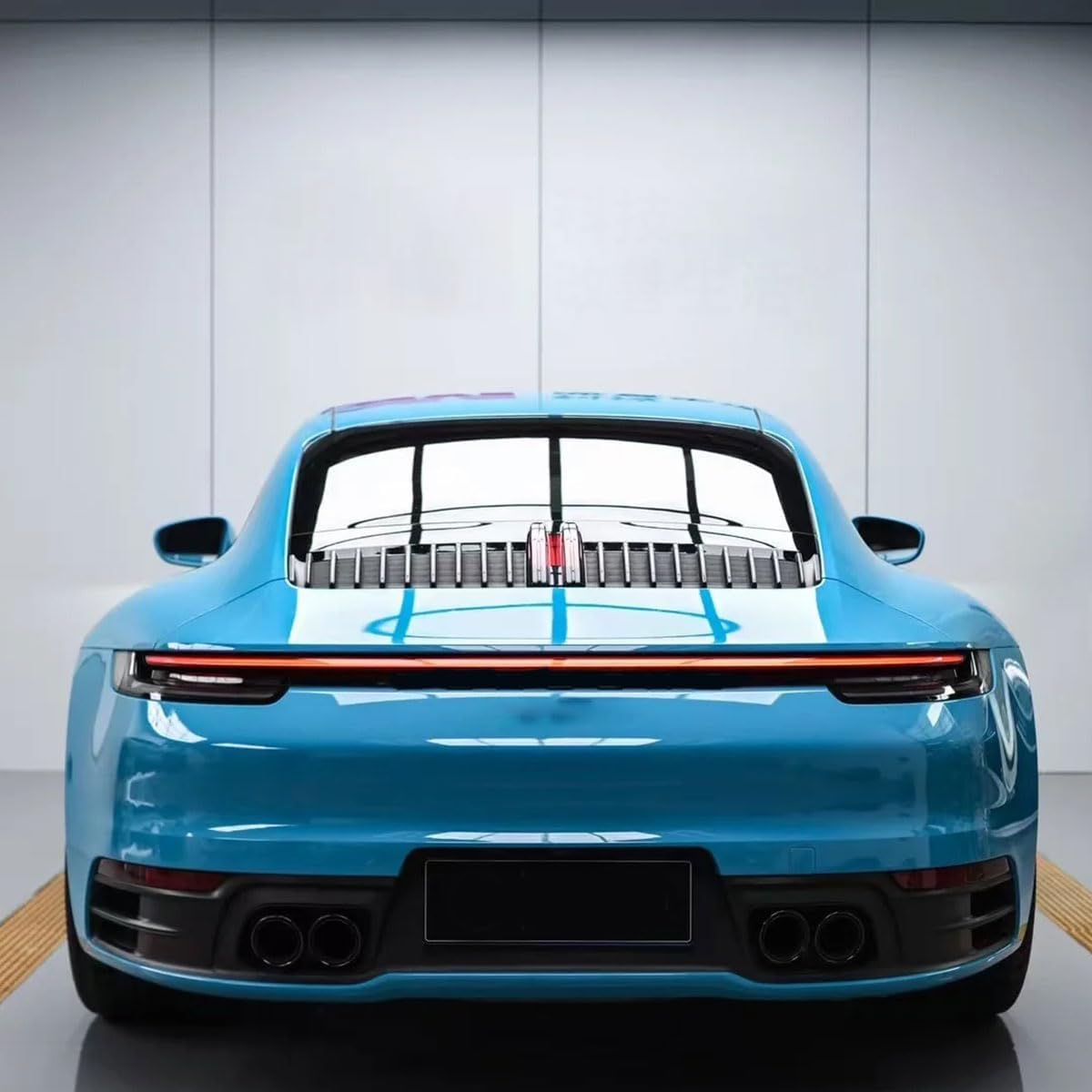 50FT X 5FT Car Wrap Vinyl Film with PET Liner - Low Tack Adhesive, Bubble-Free, Repositionable, Glossy Finish, UV Protection, SUV, Truck (Miami Blue)