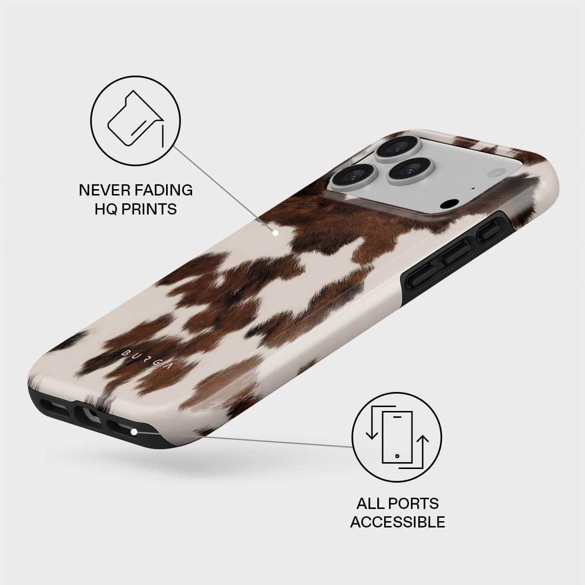 BURGA Phone Case for iPhone 17 Pro Max - Cute, Trendy, Aesthetic, Pattern Phone Cover, Hard Shell Protection - fits Apple iPhone 17 Pro Max Case for Women and Men