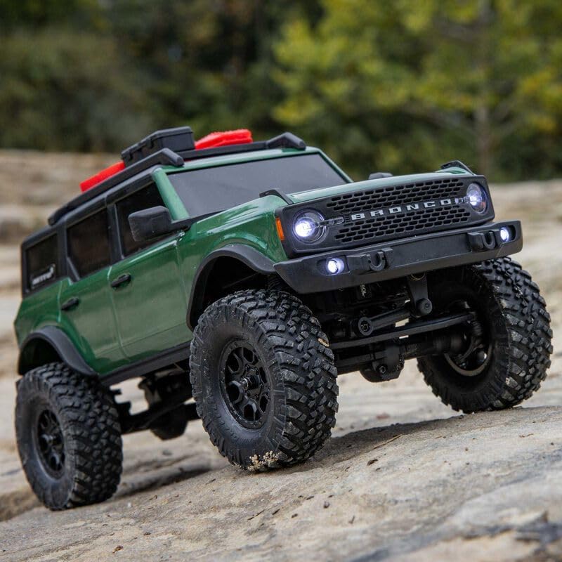 Axial 1/24 SCX24 F Bronco 4X4 RTR Brushed Rock Crawler (Battery & Charger Included) - Remote Control Car, RC Cars, RC Rock Crawler 4WD RTR 1/24 Scale for Adult (Green (AXI00006V2T5))