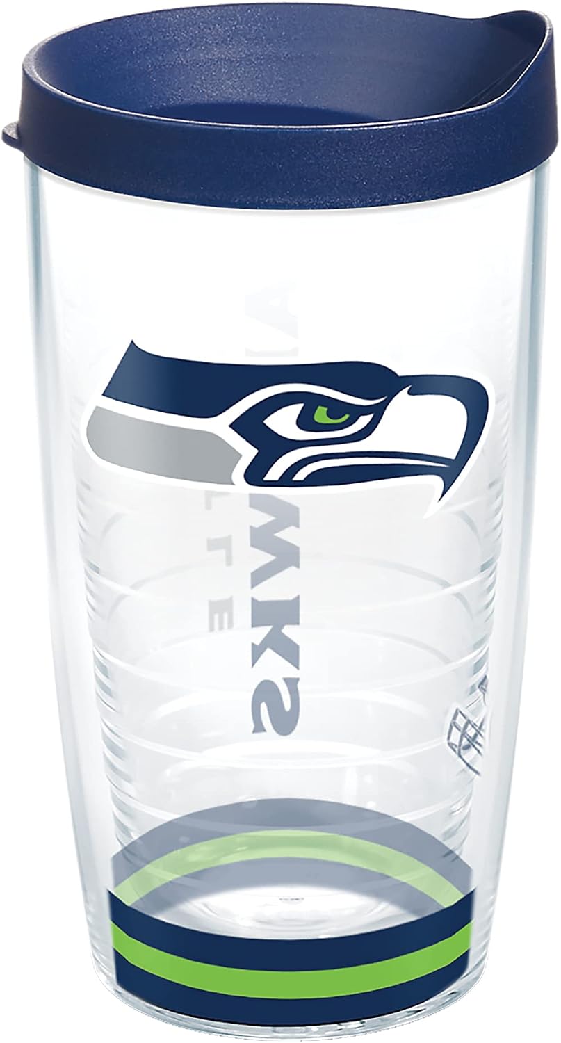Tervis NFL Seattle Seahawks - Arctic Made in USA Double Walled Insulated Tumbler Travel Cup Keeps Drinks Cold & Hot, 16oz, Classic