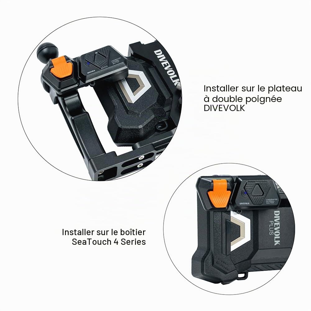 DIVEVOLK Obturateur externe sous-marin pour boîtier Seatouch 4 Max Plus