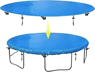 SIHAIAN Trampoline Cover- 8-15 Ft Trampoline Protective Cover, Easy to Install Trampoline Weather Cover, Waterproof Trampoline Covers, Anti-UV, Snow, Dust-proof Trampoline Cover (8 FT Blue)