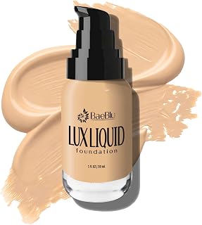 BaeBlu Organic Aloe-Based LUX Liquid Foundation, Natural Vegan Gluten-Free Made in USA, Agave
