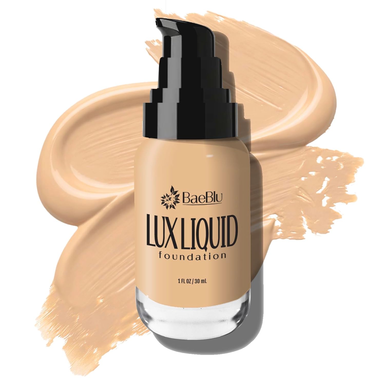 BaeBlu Organic Aloe-Based LUX Liquid Foundation, Natural Vegan Gluten-Free Made in USA, Agave