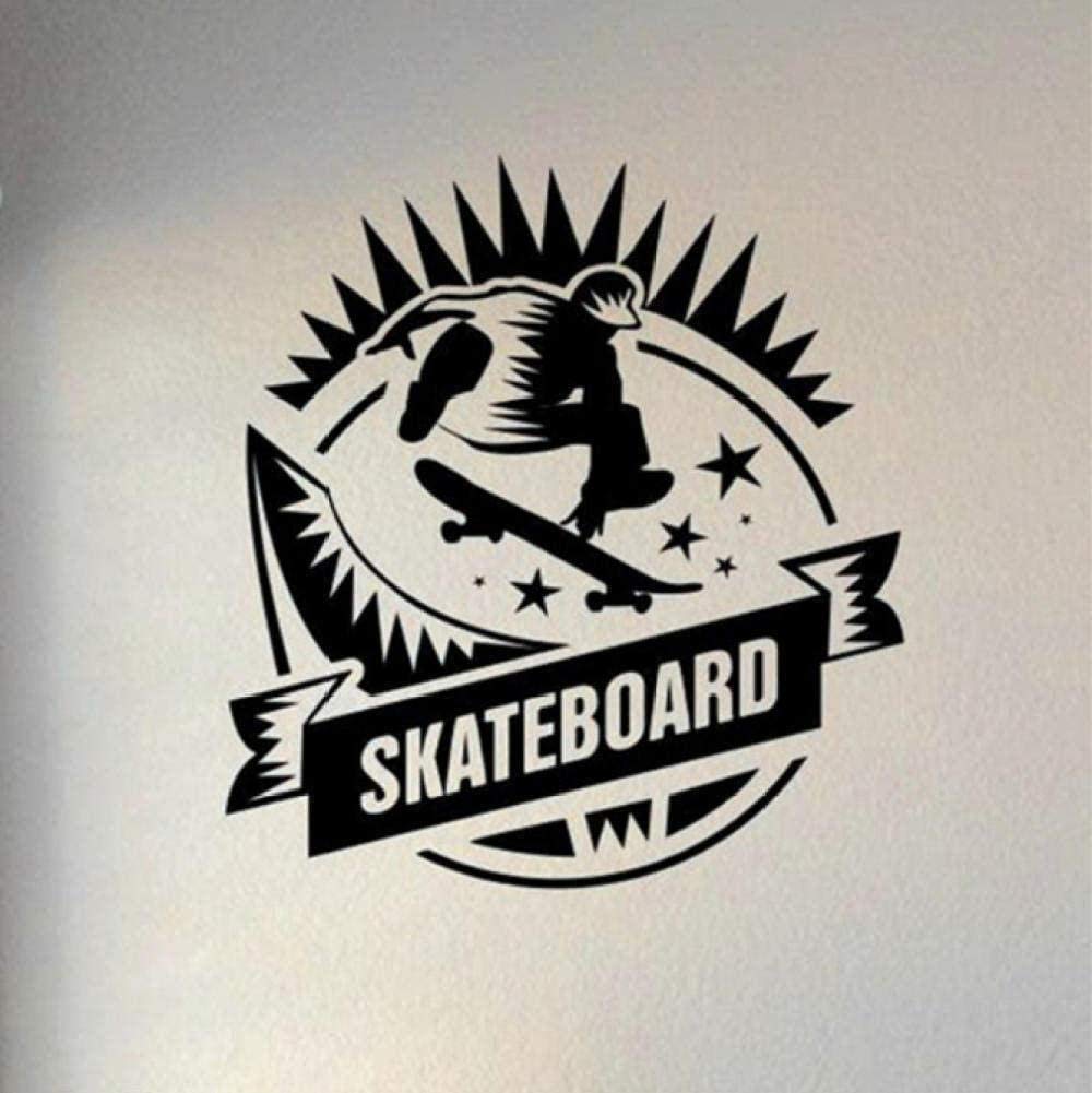 Wall Sticker Vinyl Removable Wall Decal Skateboard Sports Badge Wall Art Sticker-Boys Room-Inspirational Quotes Wallpaper 42X50Cm