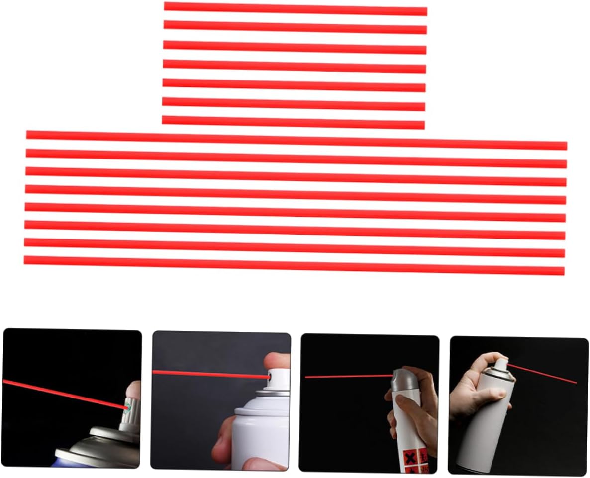Ciieeo 40pcs Rust Remover Lubricant Spray Can Tubes Durable Long Nozzle for Precise Application Lightweight and Portable Design for Home and Industrial Use Leakproof Red Nozzle Tubes