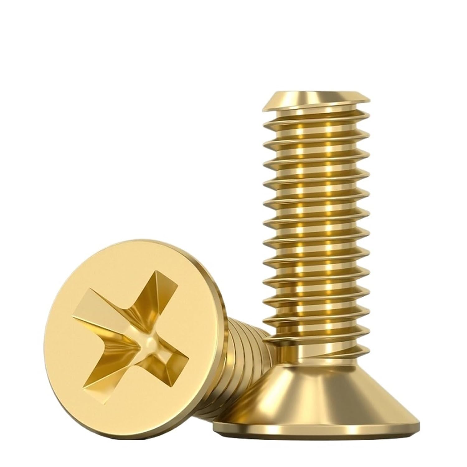 Copper Flat Countersunk Cross Recessed Head Screws M2 M2.5 M3 M4 M5 M6 M8 Cross Recessed Flat Head Bolts(M8x20mm 5pcs)