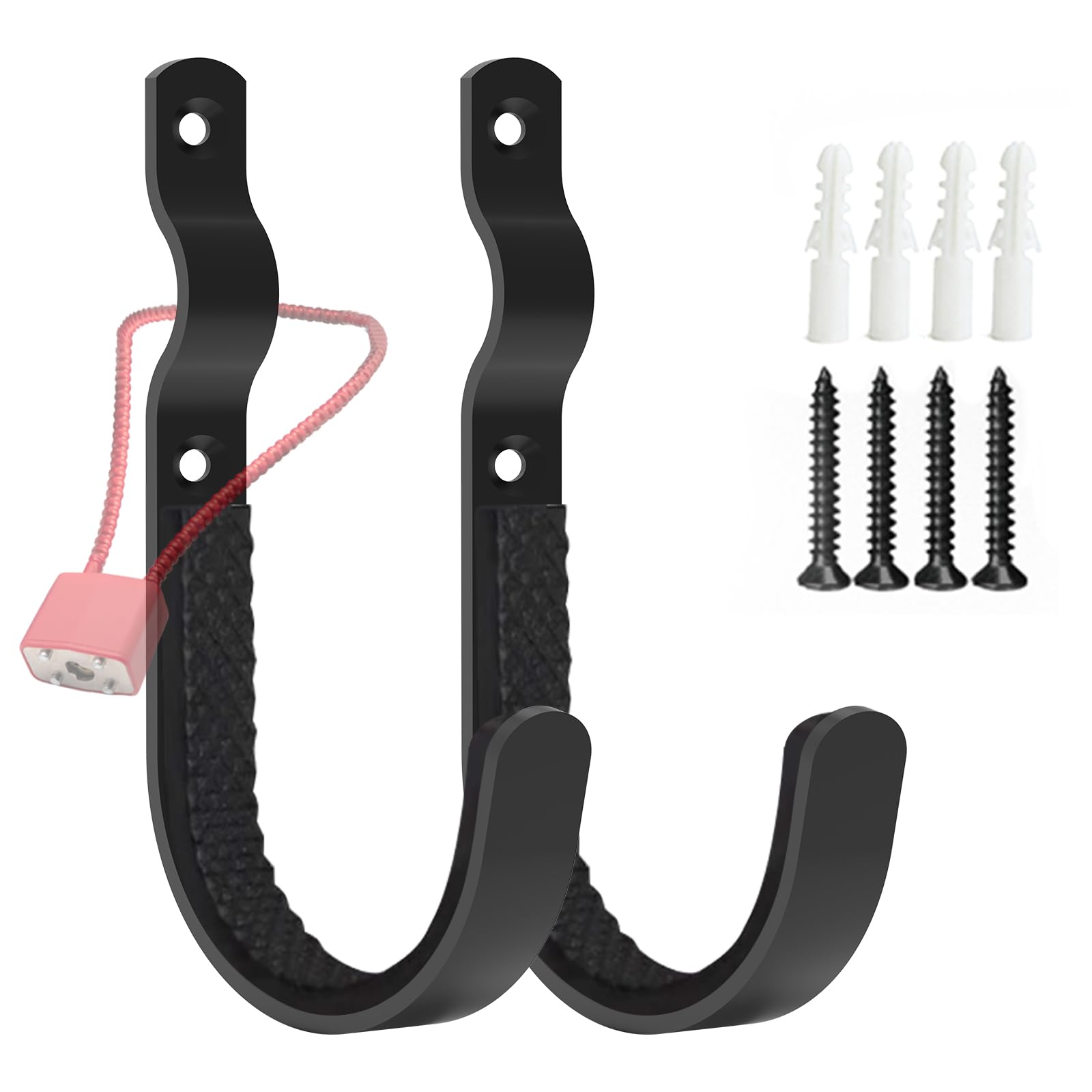 GMW Metal Gun Rack and Hook Wall Mount, 2 Pack - Heavy Duty, Secure, Stable Suspension, Wall Mount for Rifles, Shotguns, Bows