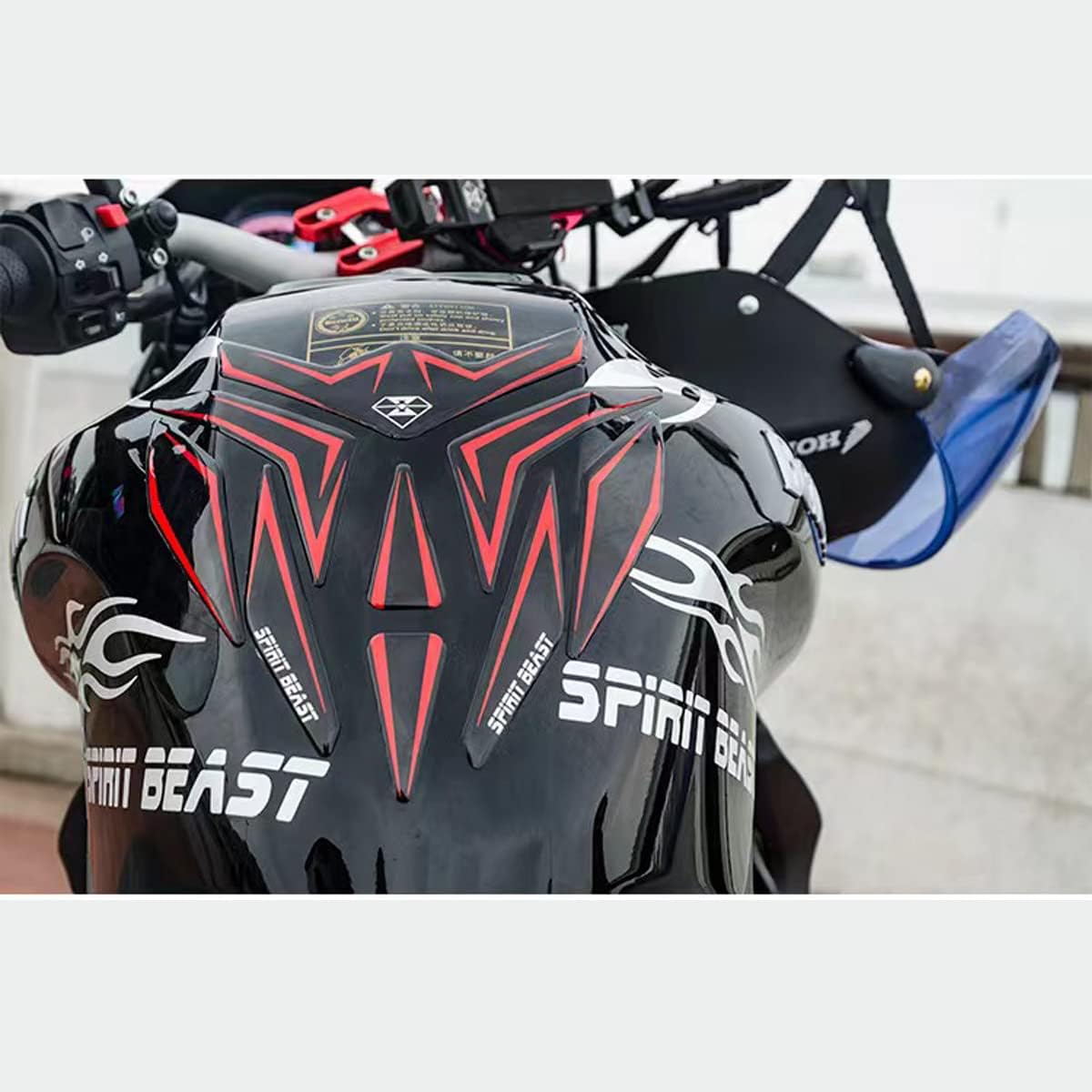 セール Spirit Beast バイク タンクパッド 傷防止 シール 防水 反射 汎用 レッド Ninjacrazy Com