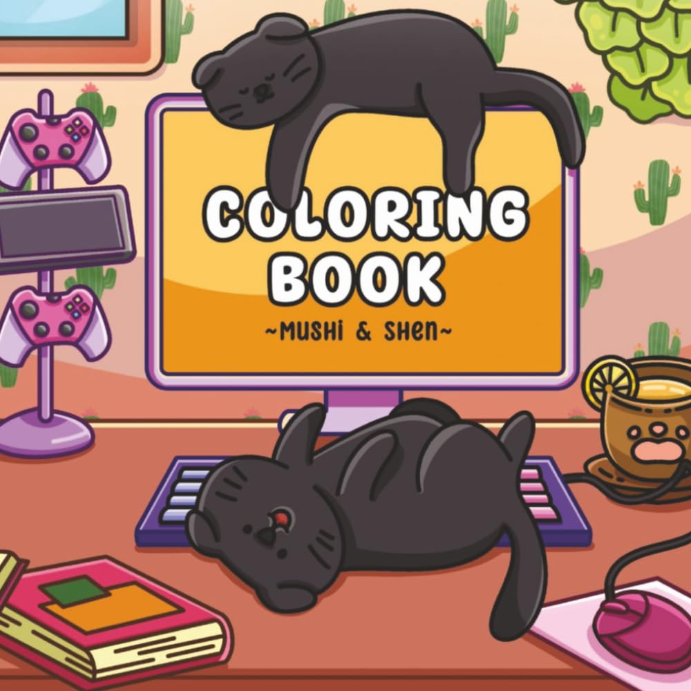 Mushi and Shen the Scottish Fold: Coloring Book: Cozy Cats Coloring Book — A Heartwarming Relaxation Journey for Cat Lovers