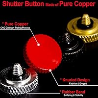 Vista 5 de Botón del obturador de la cámara (paquete de 2/rojo) Botón de liberación suave y delicado